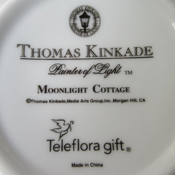 Porcelain Mug Moonlight Cottage by Thomas Kinkade for Teleflora Gift - Picture 10 of 11